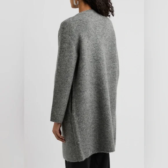 Vince grey Textured Soft Sculpted Car Coat medium - Picture 5 of 16